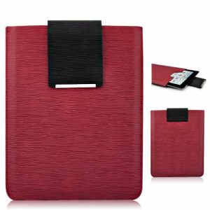 Simpelt design super slim læder taske – Rød