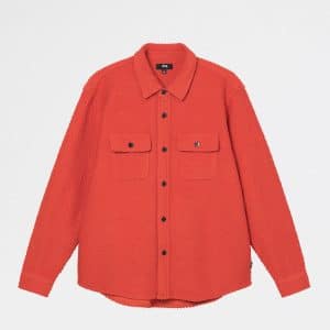 Textured Wool Cpo LS Shirt Orange