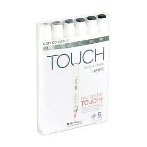 Touch Twin Marker Brush – sæt m/6 populæ…