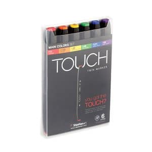 Touch Twin Marker – sæt m/6 populære kla…