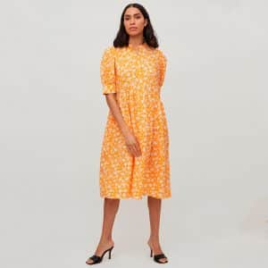Vila – Vihaylee dress – Kjoler til hende – Orange – 34