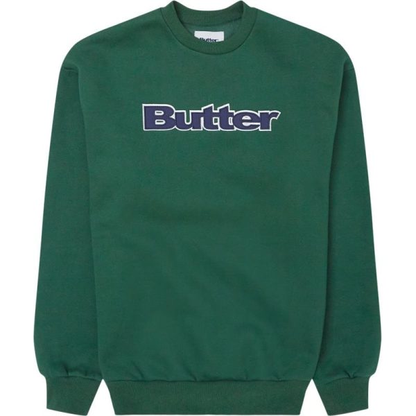 Butter Goods Logo Crewneck Grøn