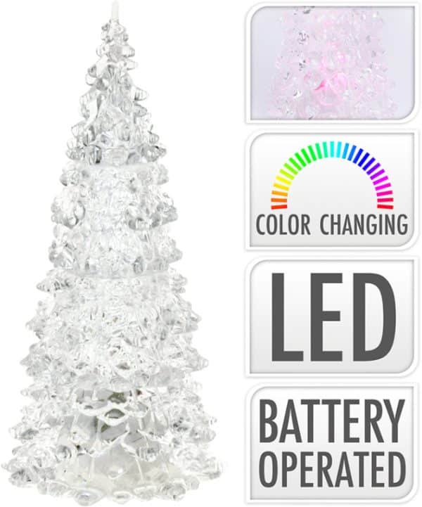 Juletræ akryl LED 17 cm