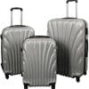 Kuffertsæt - 3 Stk. - Praktisk hardcase billige kufferter - Musling grå