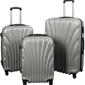 Kuffertsæt – 3 Stk. – Praktisk hardcase billige kufferter – Musling grå