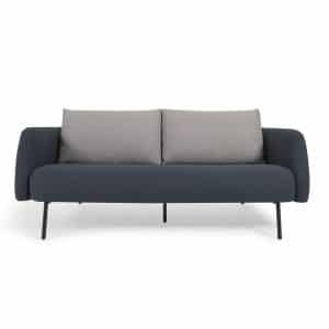LAFORMA Walkyria 3 pers. sofa – beige og blå stof og sort jern