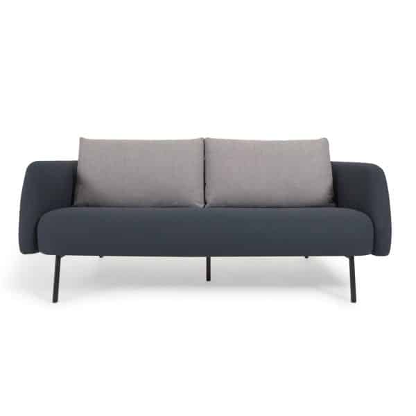 LAFORMA Walkyria 3 pers. sofa - beige og blå stof og sort jern