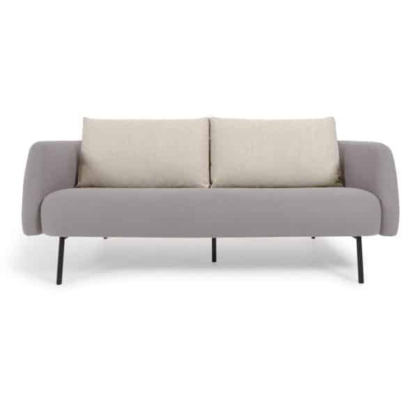 LAFORMA Walkyria 3 pers. sofa - beige og grå stof og sort jern