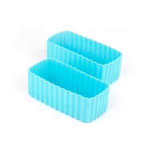 Little Lunch Box Co. Rektangulære Bento Cups – 2 stk. – Light Blue