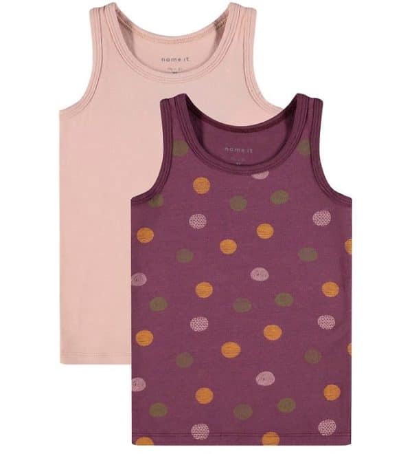 Name it Undertrøjer - Noos - 2-pak - NmfTank - Prune Purple - 1½ år (86) - Name It Undertøj