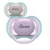 Philips Avent Ultra Air, Str. 2 (6-18 Mdr.) , Symmetrisk - Silikone, Sutter Med Navn