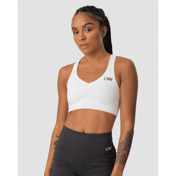 Scrunch Sports Bra, White