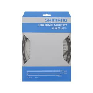 Shimano Bremsekabelsæt – MTB Rustfri – For-og bagbremsekabel komplet – Sort
