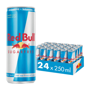 24 x Red Bull Energidrik Sukkerfri, 250 ml