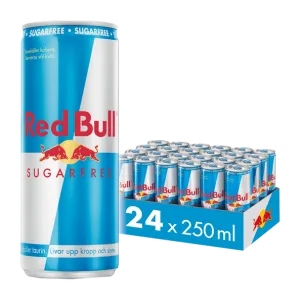 24 x Red Bull Energidrik Sukkerfri, 250 ml