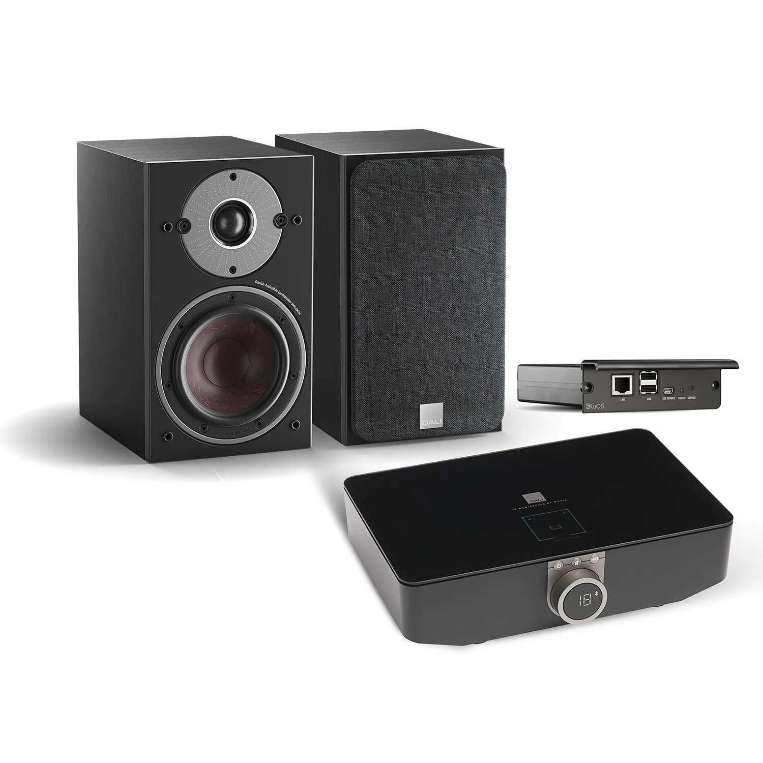 DALI Oberon 1C + Soundhub + BluOS Kompakt højtaler – Aktive