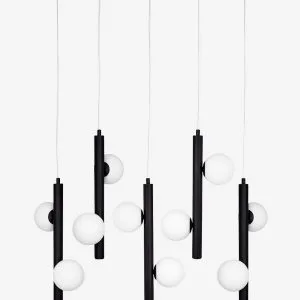 Globen Lighting – Loftlampe Pearl 5 – Sort – Loftpendler – – Homeroom