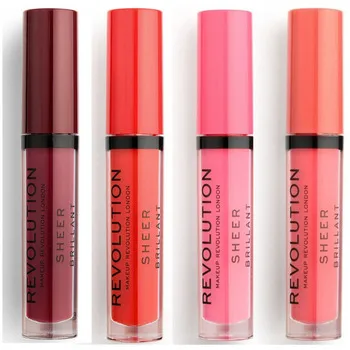 Lipgloss Makeup Revolution Lot of 4 Sheer Brilliant Lip Glosses - 147 Vampire/ 132