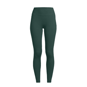 Multi Rib Seamless High Waist Tights, Dark Pine