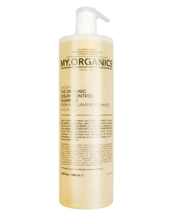 My.Organics The Organic Sebum Control Shampoo Neem And Lavender (Stop Beauty Waste) 1000 ml