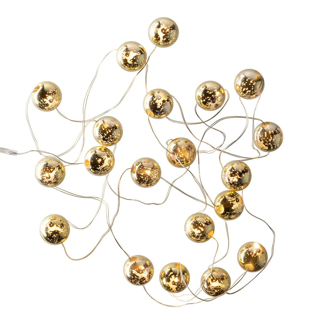 OPENMIND LED lyskæde m/kugler, Rensdyr (GULD, ONESIZE)