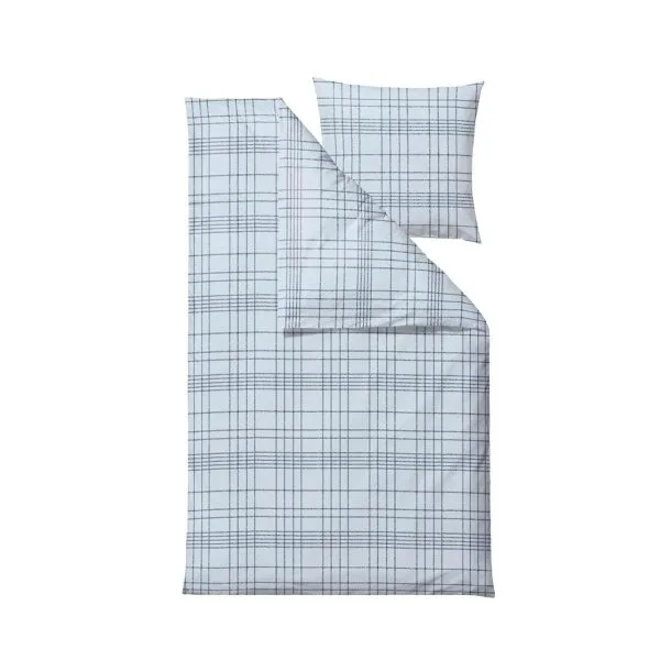 SÖDAHL Tartan sengetøj 140x220 cm linen blue