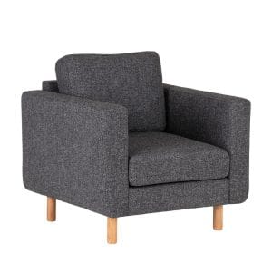 STAPLETON loungestol stof (MØRK GRÅ ONESIZE)