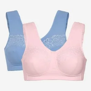 Soft BH med broderi Lily 2-pack