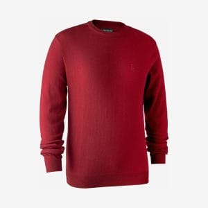 Deerhunter – Kingston strik med rund hals (Red) – 2XL