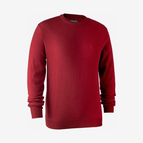Deerhunter - Kingston strik med rund hals (Red) - 2XL