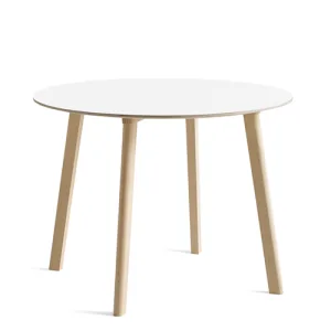 HAY Cph Deux 220 Spisebord – Ø98cm. – Pearl White/Bøg