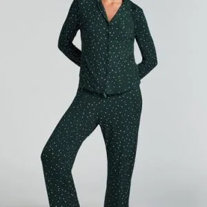 Hunkemöller Pyjamasbukser Jersey gr⌀n