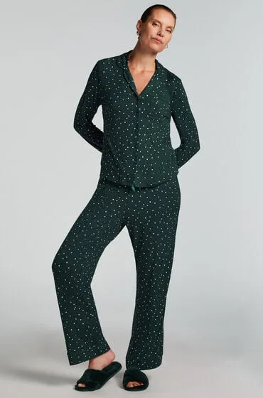 Hunkemöller Pyjamasbukser Jersey gr⌀n