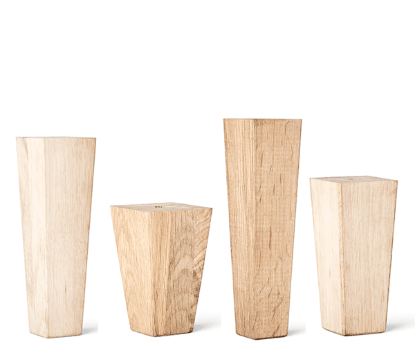 Lama Sengeben - Kilede 4-kantede Træben - 12 cm (ubehandlet)