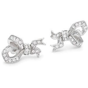 Lily and Rose Versailles bow earrings – Crystal Silver
