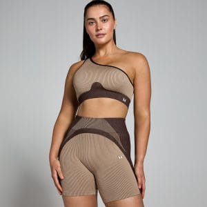 MP Contrast Rib Seamless Bra til kvinder – Cashmere/Espresso – M