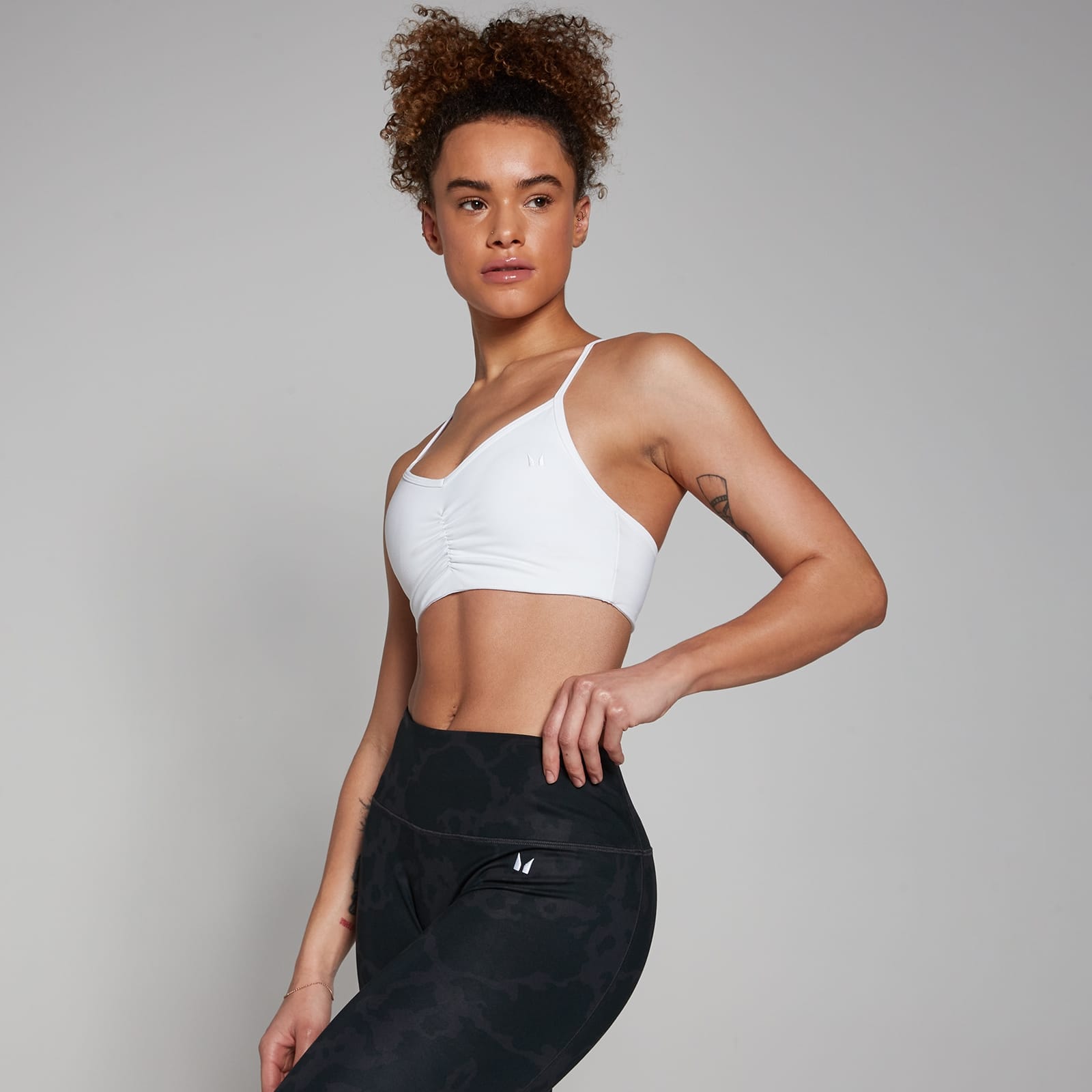 MP Tempo Abstract Sports Bra til kvinder - Hvid - XXL