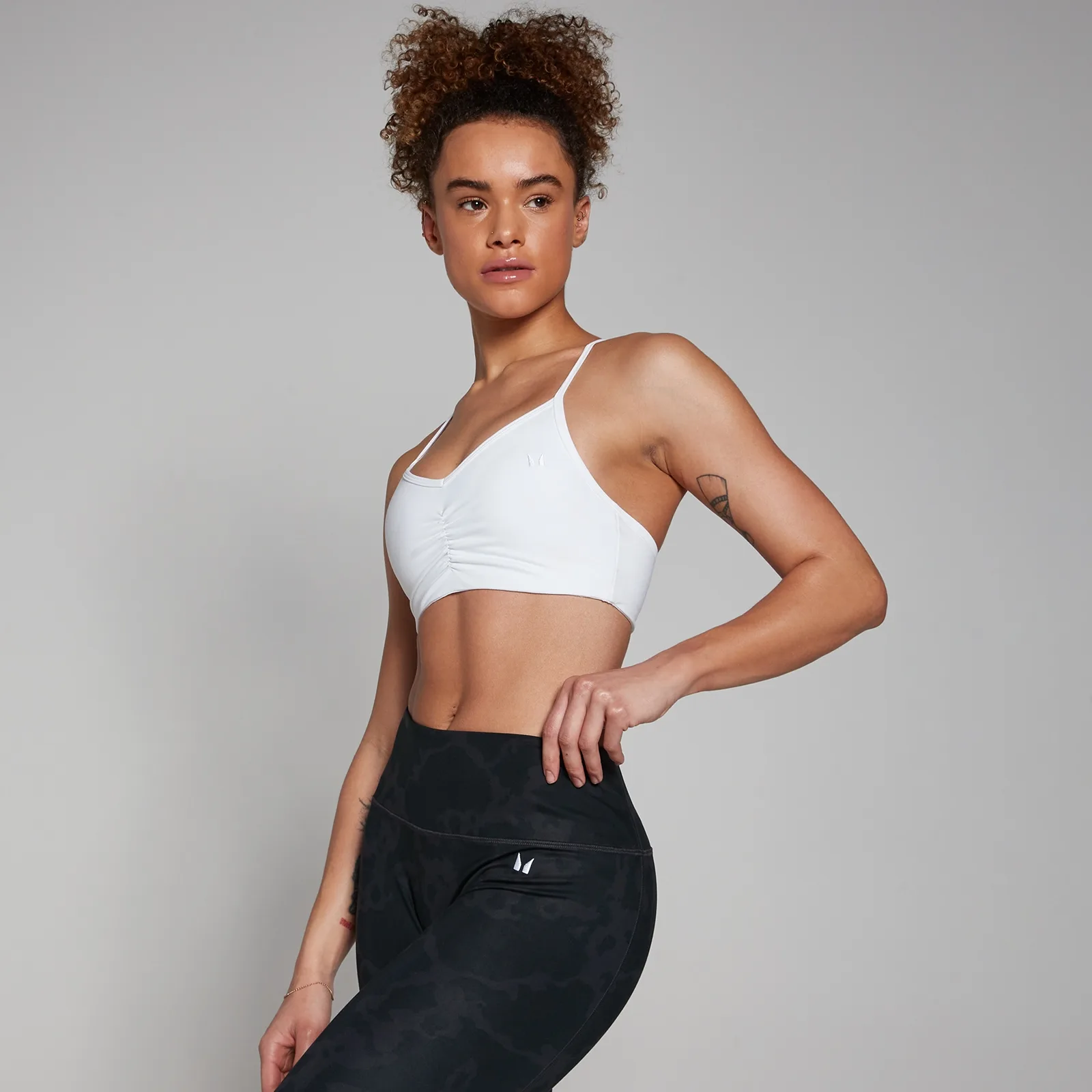 MP Tempo Abstract Sports Bra til kvinder - Hvid - XXL