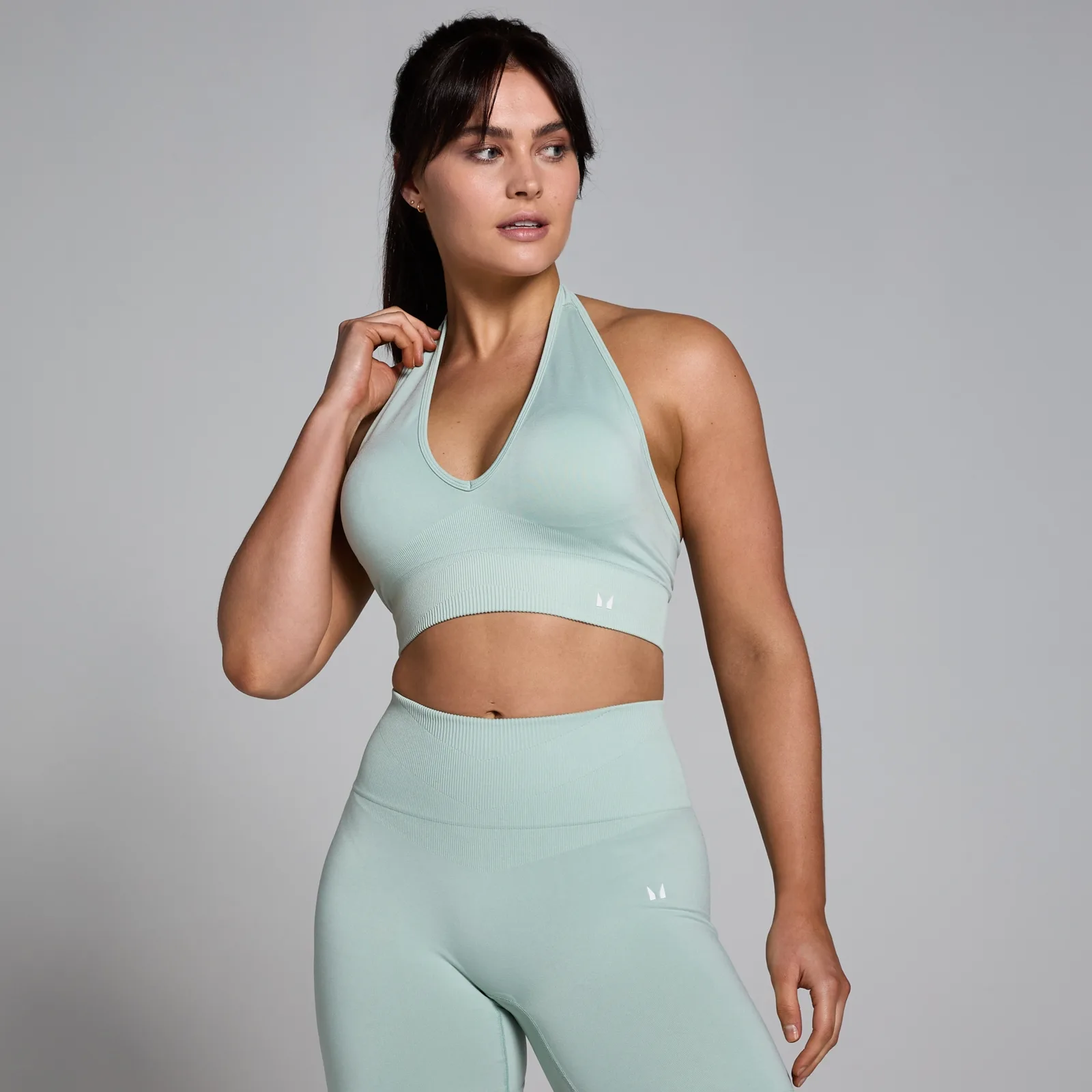 MP Tempo Seamless Halter Neck Bra til kvinder - Fresh Mint - M