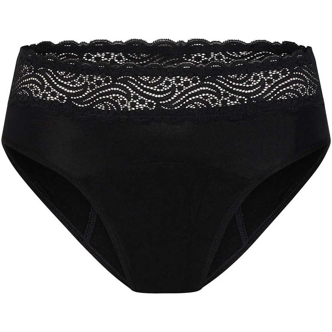Modibodi Sensual Hi Waist Bikini Heavy-Overnight Black 26 XXXXXXL