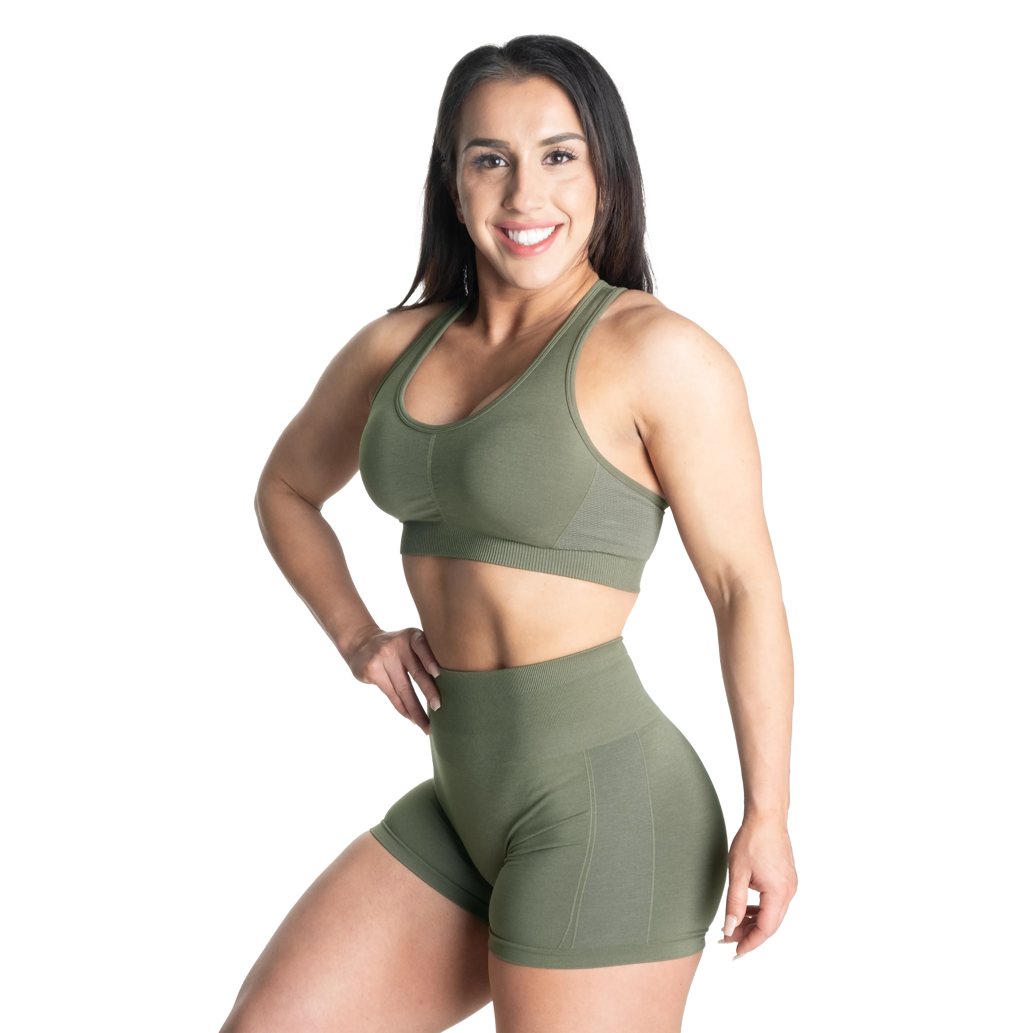 Scrunch Sports Bra, Washed Green