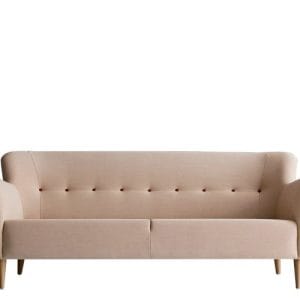 Swedese Nova 3p. Sofa – Med Knapper – Hallingdal – Som vist (110) / Bøg (naturlak) / SAMME FARVE SOM STOFVALG