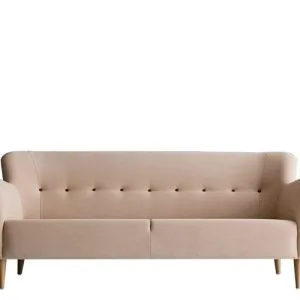 Swedese Nova 3p. Sofa – Med Knapper – Hallingdal – Som vist (110) / Bøg (naturlak) / SAMME FARVE SOM STOFVALG