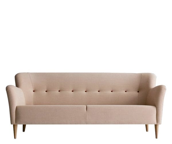 Swedese Nova 3p. Sofa - Med Knapper - Hallingdal - Som vist (110) / Bøg (naturlak) / SAMME FARVE SOM STOFVALG