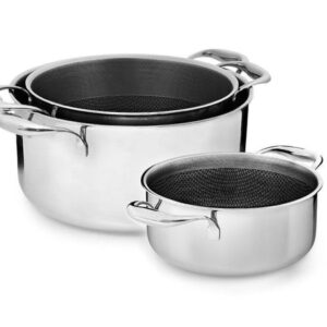 3-dele grydesæt – 20 cm kasserolle, 24 cm kasserolle, 28 cm kasserolle