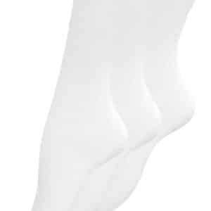 3-pak hvide damestrømper, 100% bomuld 35-38
