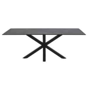 ACT NORDIC Heaven spisebord – sort glas/keramik og sort metal (160×90)