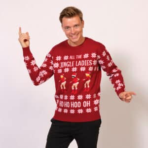 Årets julesweater: Jingle Ladies – herre / mænd. Ugly Christmas Sweater lavet i Danmark