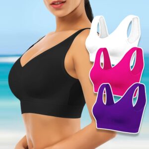 Ahh Bra – pakke med 5 stk. sømløs bh (fås i flere forskellige farver) – Sort – hvid – beige – pink – lilla / 3XL