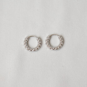 Amelia – sølv hoops (små)